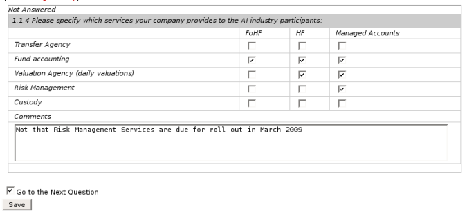 A question with multiple elements, or input fields